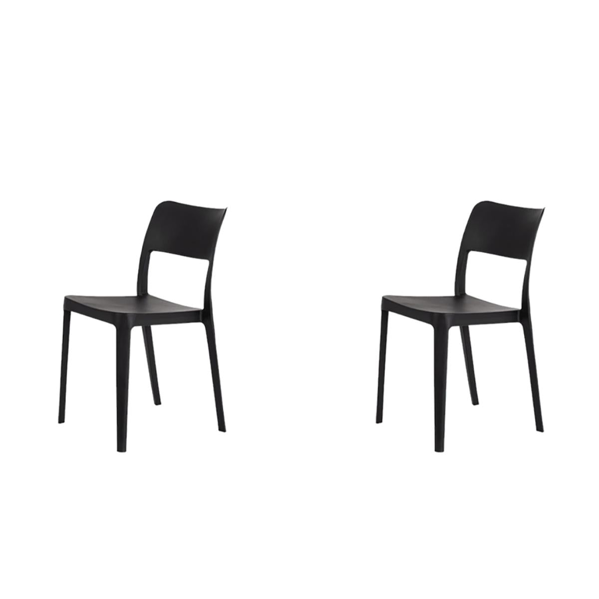 Lagoon Set de 2 Sillas de Comedor  Minimalistas para Interior y Exterior con Protección UV, Modelo La Vie 7201