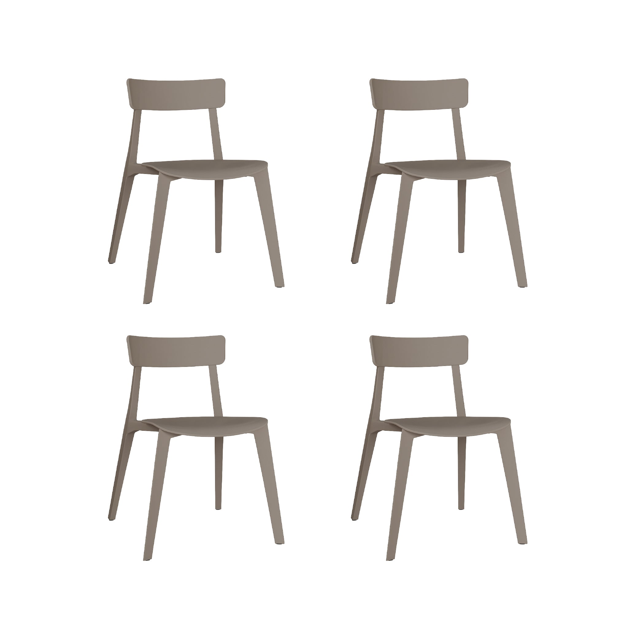 Offiho Set de 4 Sillas Para Restaurante Resistentes Para Exterior e Interior con Protección UV, Modelo Kipali OHV-18