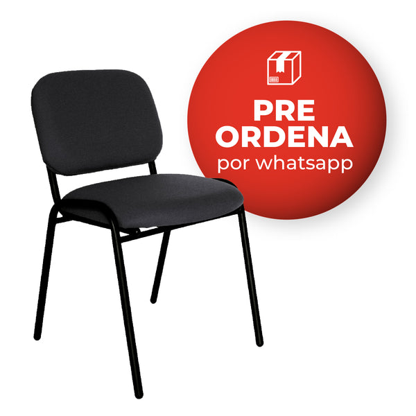 Offiho Silla de Oficina para Visita Tapizada con Estructura de Acero, Modelo ECOVISITA
