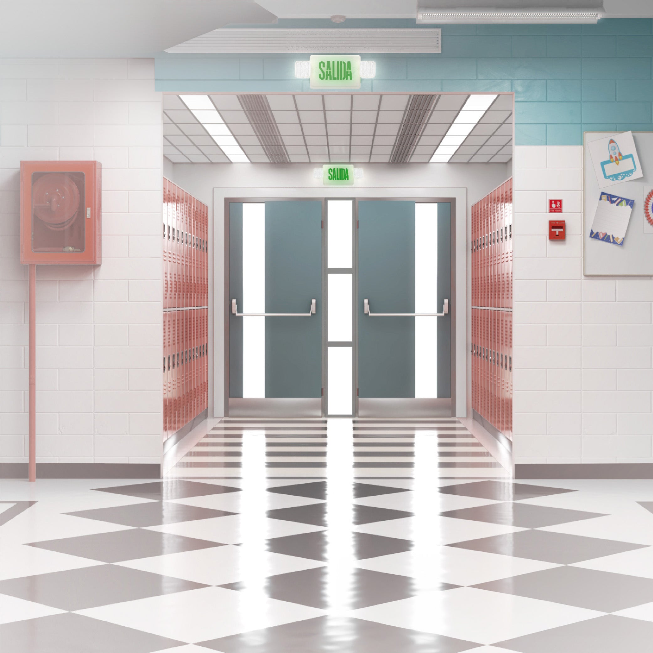 Estevez Lámpara LED, Salida de Emergencia, Batería de Larga Vida, Sobreponer Pared, Modelo 5120-0