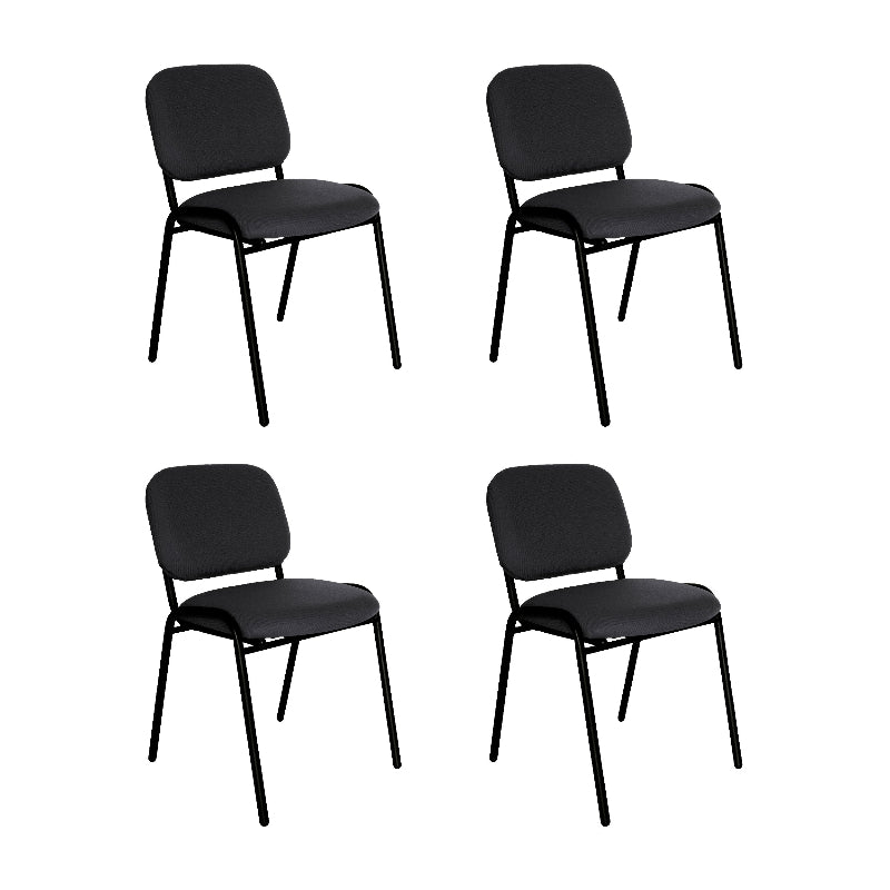 Offiho Set de 4  Sillas de Oficina para Visita Tapizada con Estructura de Acero, Modelo ECOVISITA