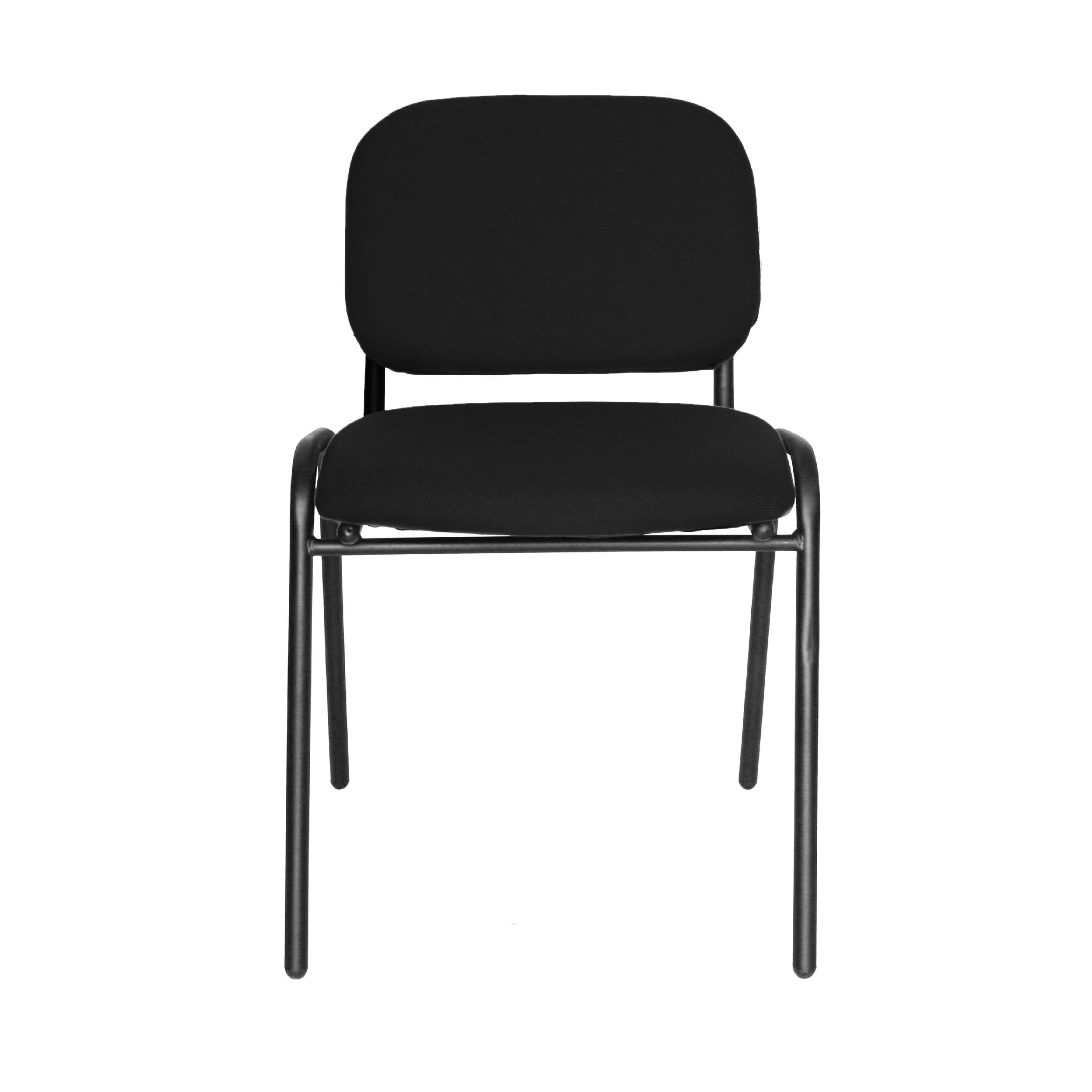 Offiho Set de 4 Sillas de Oficina para Visita Tapiz Personalizable con Estructura de Acero, Modelo ECOVISITA