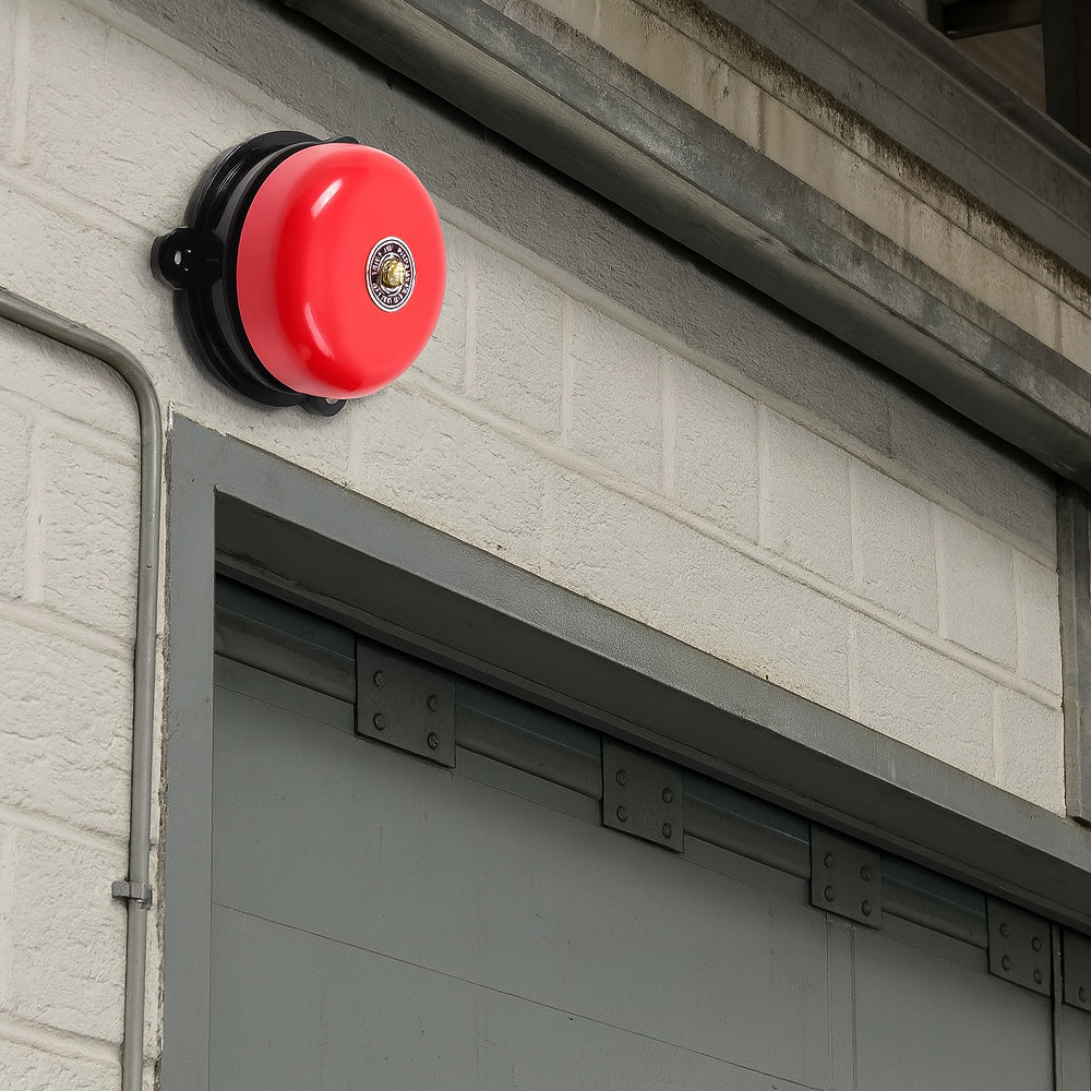 Estevez Timbre Alámbrico Industrial Tipo Campana Roja de 6", Modelo CI-150-570