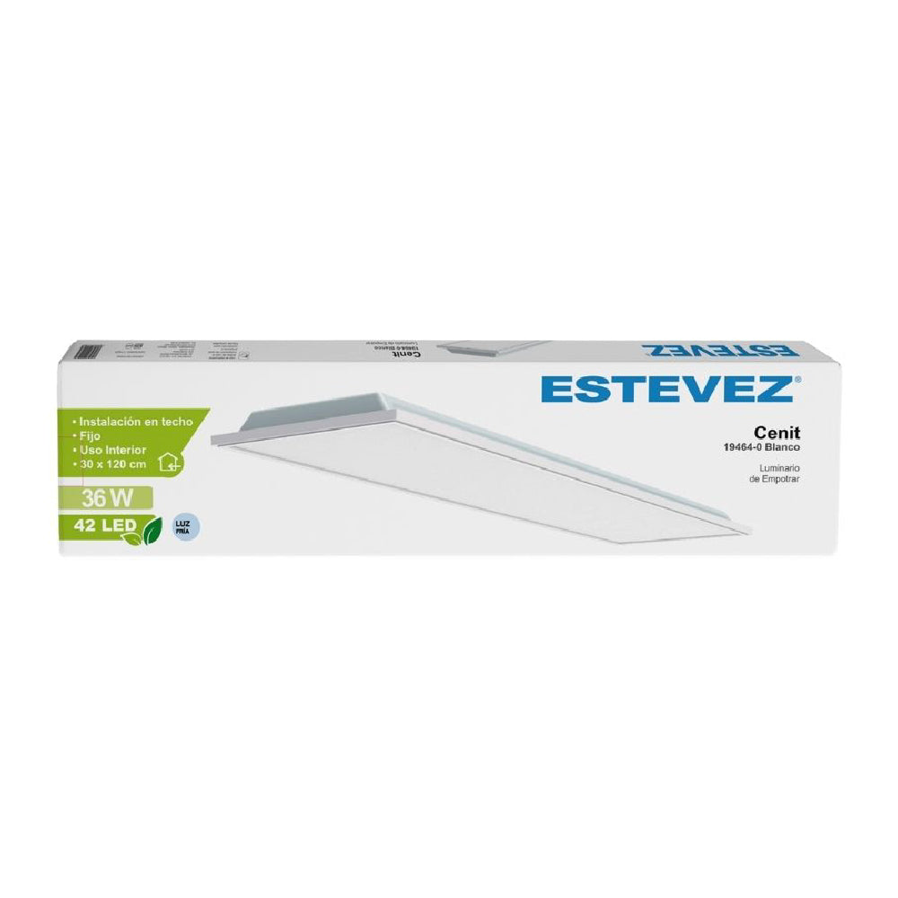 Estevez Pack de 2 Lámparas LED de 36W Luz Neutra 4000K, Panel LED para Empotrar Techo, Modelo 19464-0