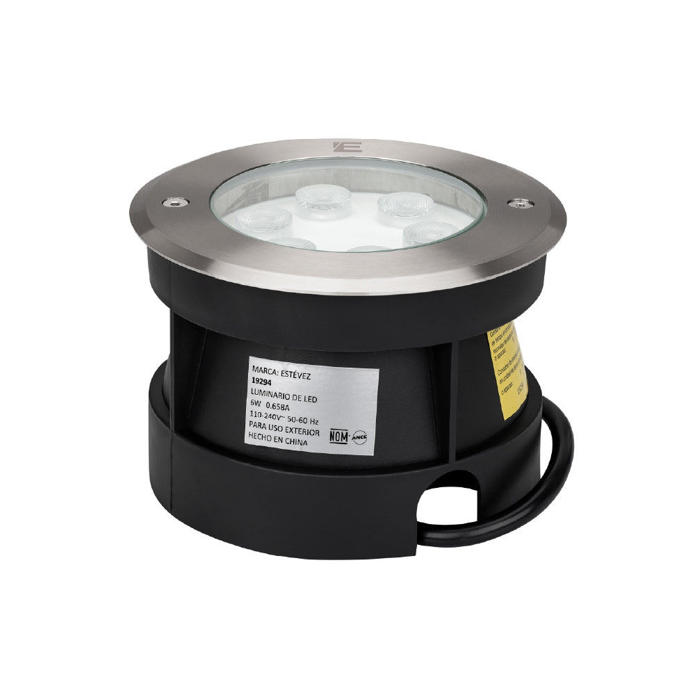 Estevez Lámpara LED de 6W Luz Cálida 3000K, Apta para Exteriores para Piso, Modelo 19294