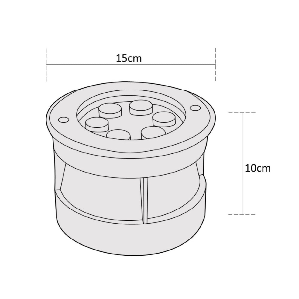 Estevez Lámpara LED de 6W Luz Cálida 3000K, Apta para Exteriores para Piso, Modelo 19294