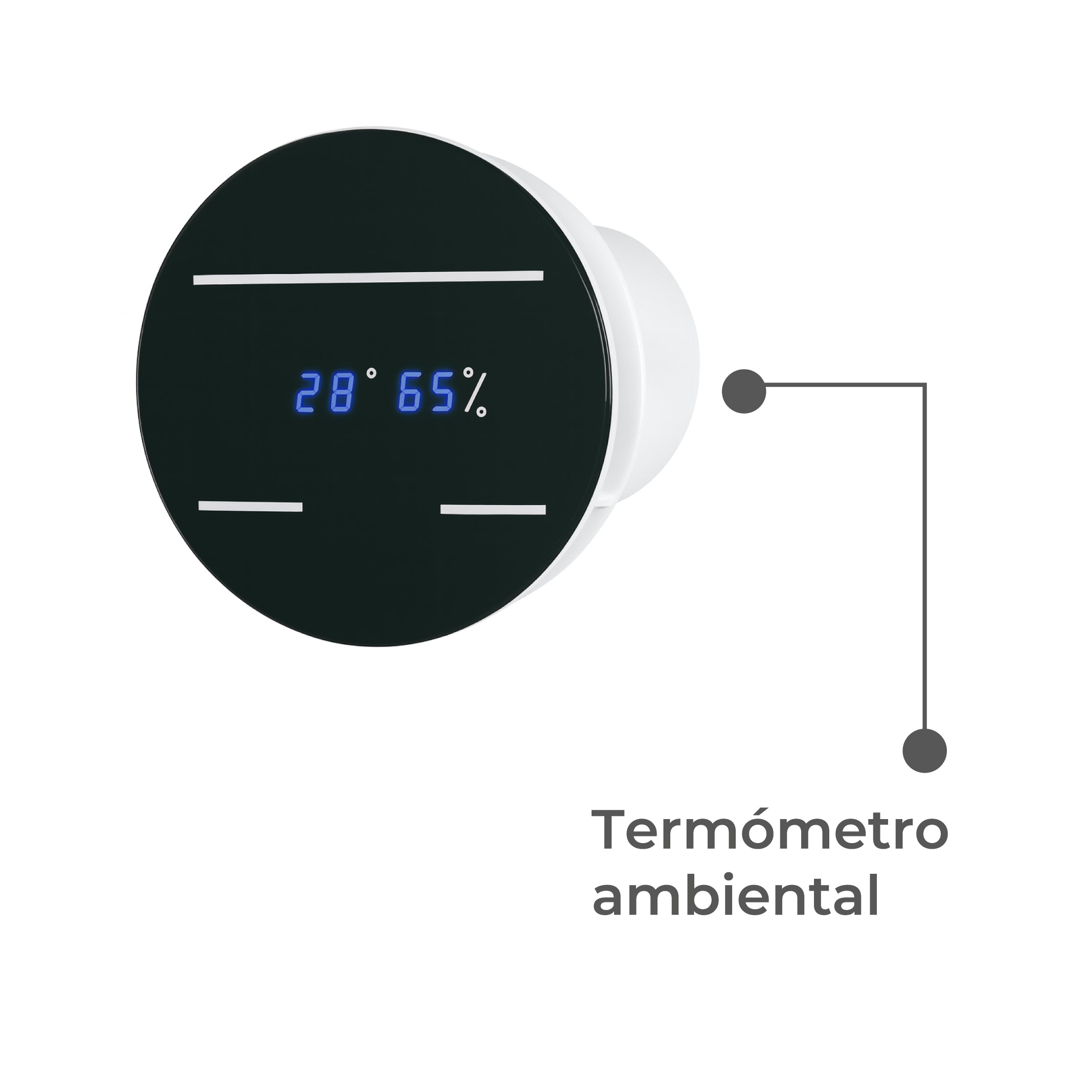 Estevez Extractor de Aire con Sensor de Humedad, Temporizador y Display de 4", Modelo 3204-HTD (eco)
