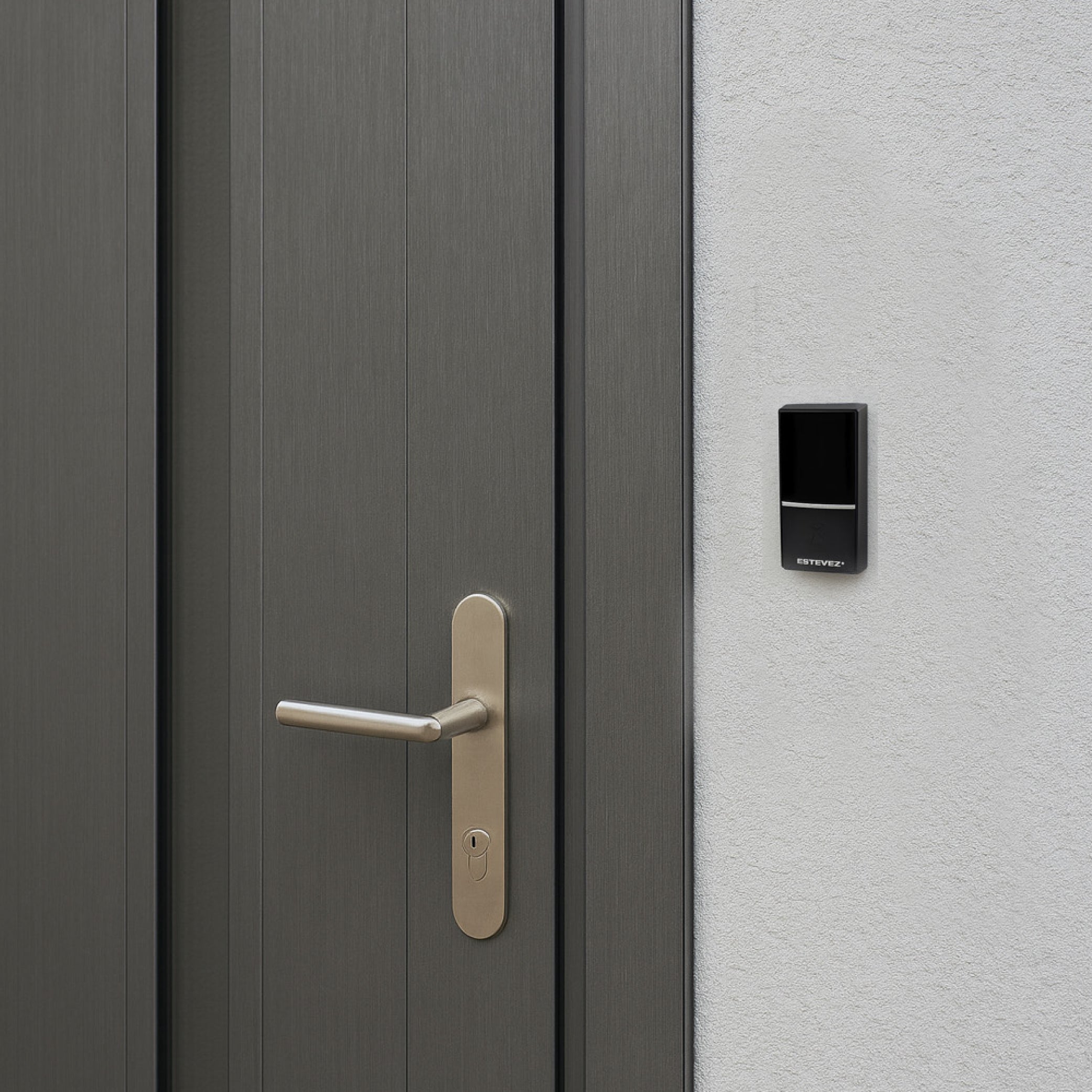 Estevez Timbre Inalámbrico Enchufable Plug In con 32 Melodías, Modelo Minimal D885W-NG