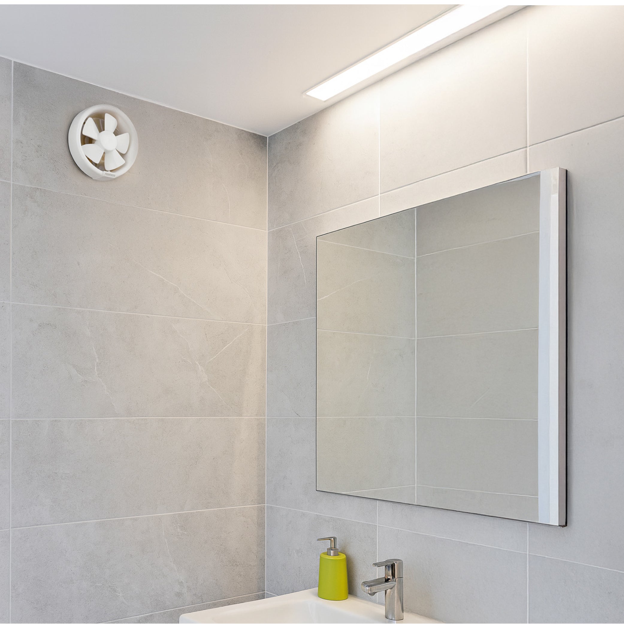 Estevez Extractor de Aire de 8" Redondo Para Baño / Cocina, Pared / Ventana, Modelo 1508(eco)