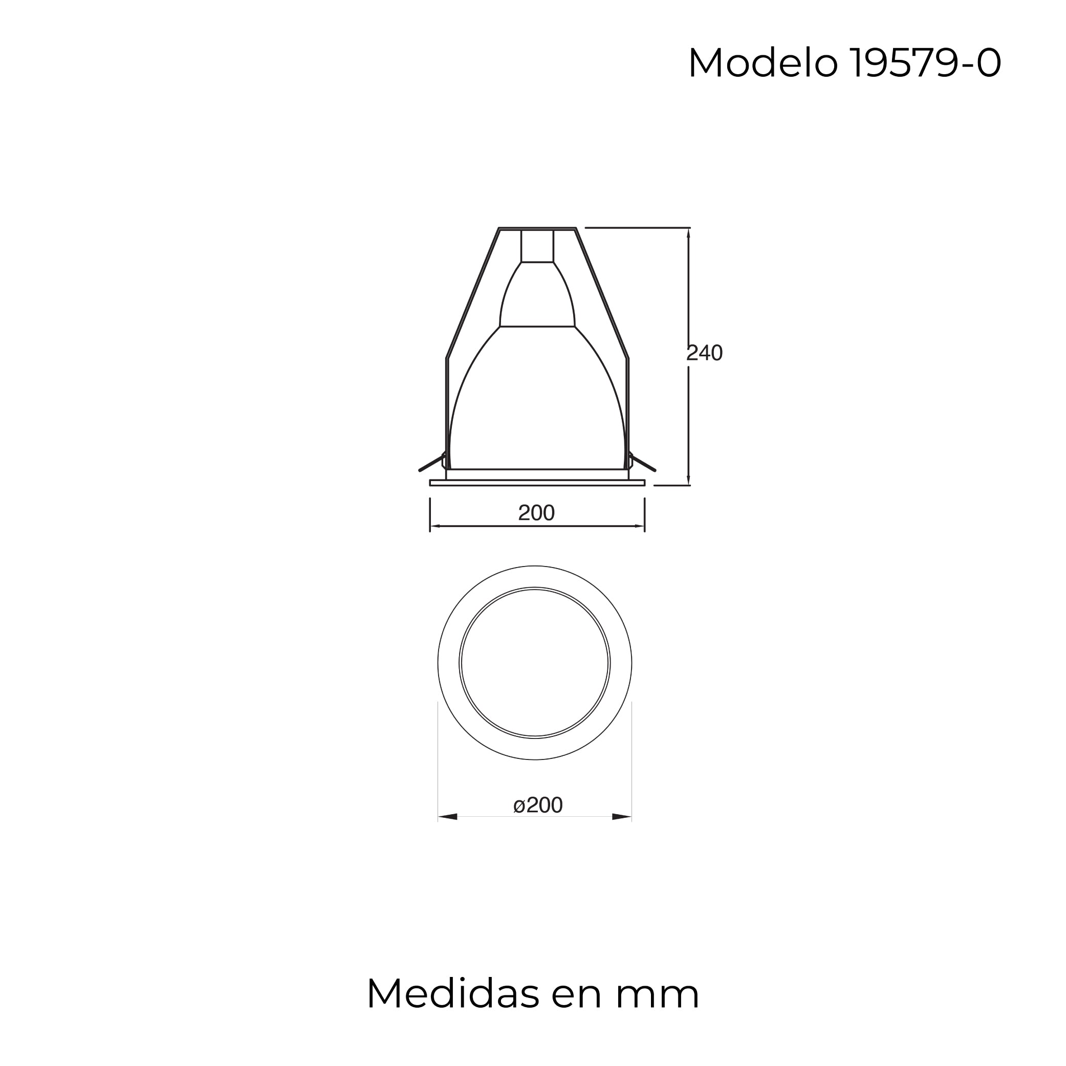 Estevez Lámpara LED de 8" Orientable con Entrada Foco E26, Para Empotrar en Techo, Modelo 19579-0