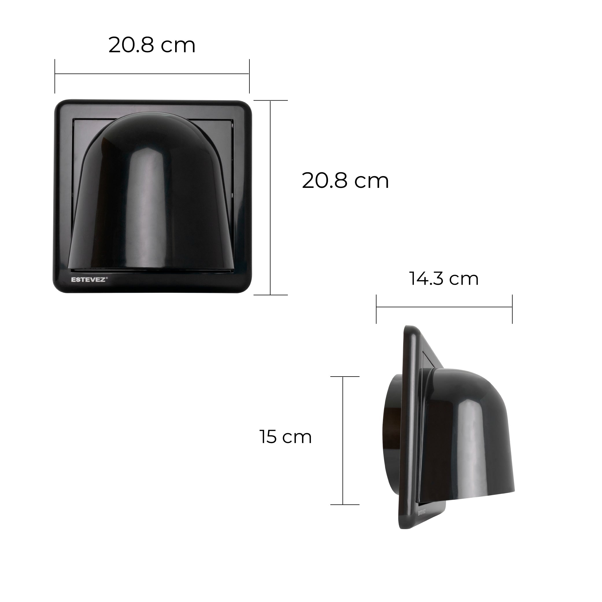 Estevez Rejilla Plástica para Desfogue 90º de 6",  Modelo 007-6