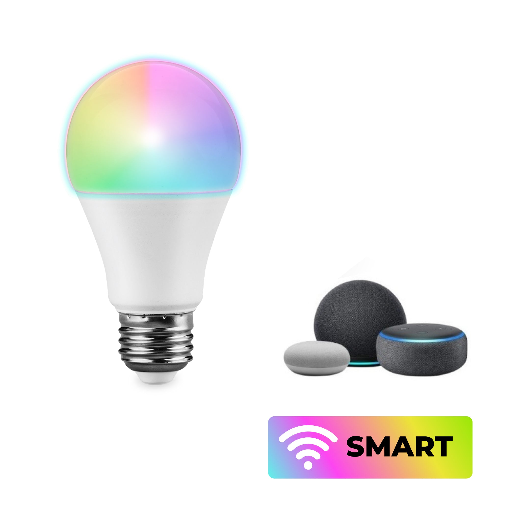 Estevez Pack de 6 Focos LED de 9W con Base Estándar E26, Smart RGB con  Alexa / Google Home, Modelo ES-E81193-09-RGB