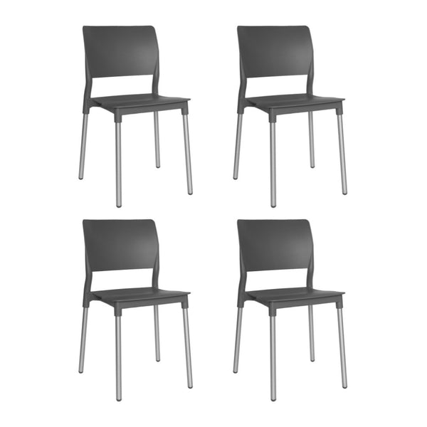 Offiho Set de 4 Sillas Para Restaurante Resistentes Para Exterior e Interior con Protección UV, Modelo Reef OHV62