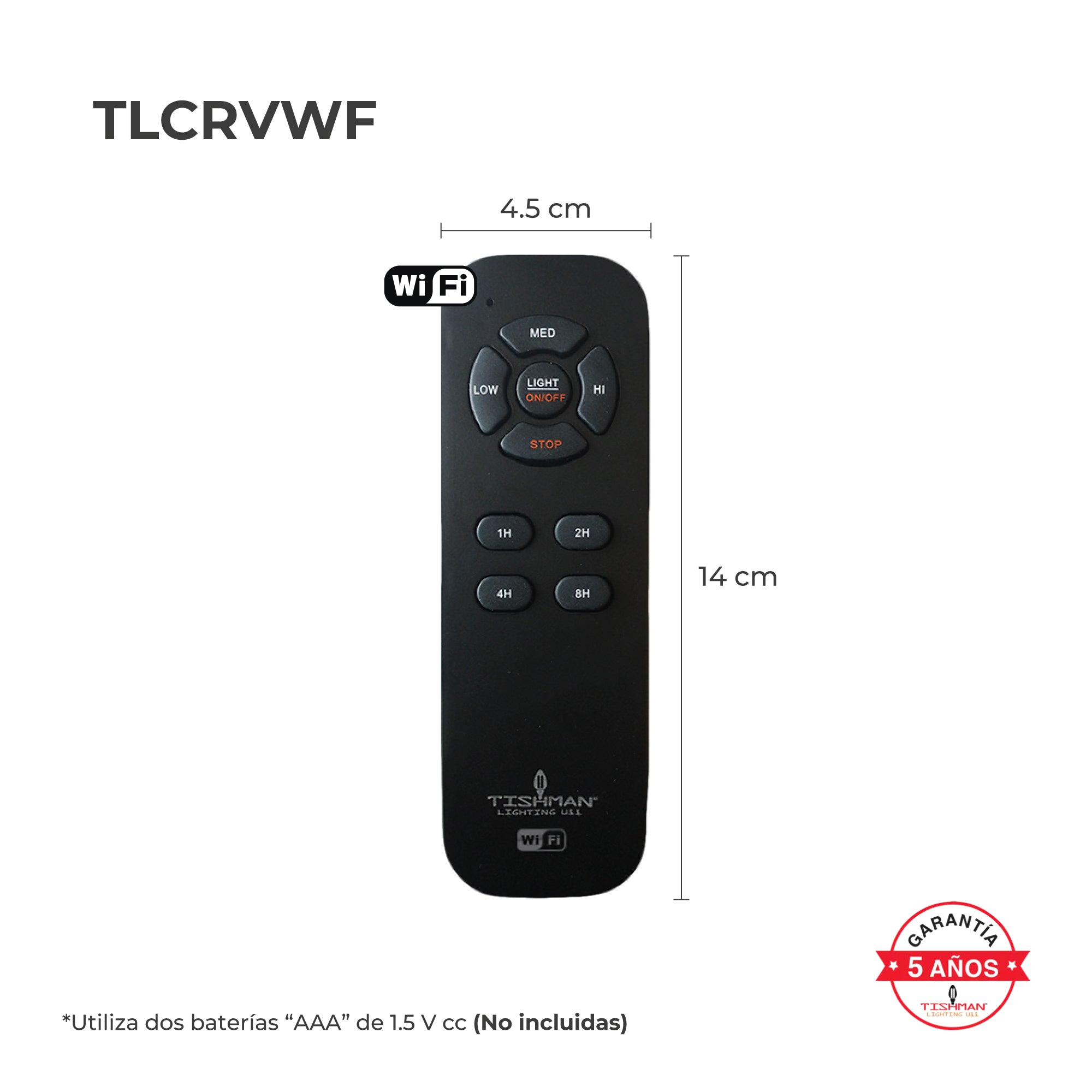 Tishman Kit Control Ventilador WiFi Alexa Google Home, Modelo TLCRVWF