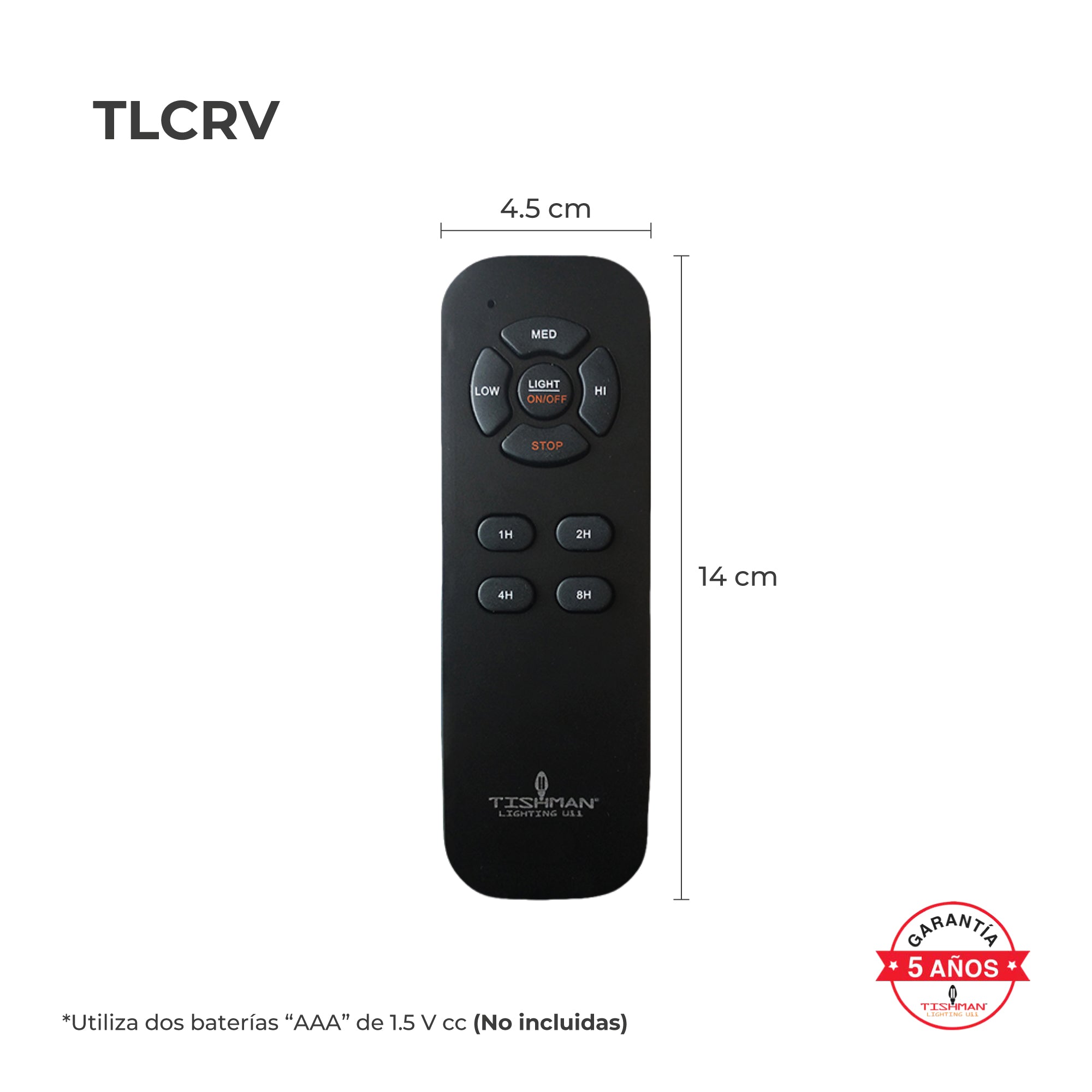 Tishman Kit Control Remoto Ventilador Techo Luz Universal, Modelo TLCRV
