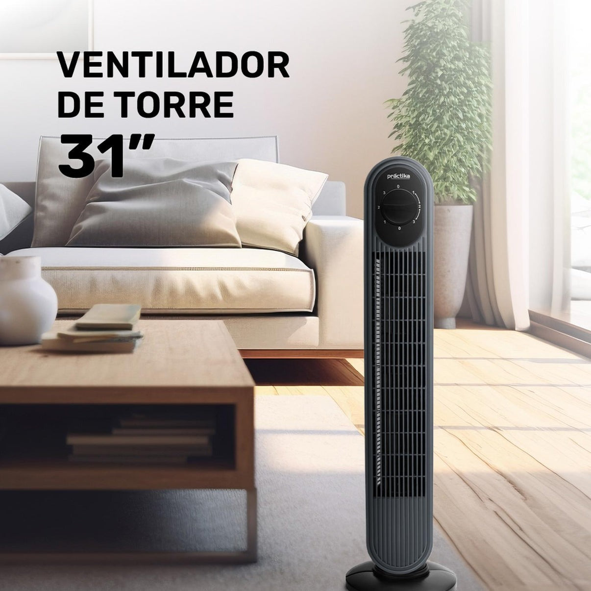 Taurus Ventilador de Torre de  31" Silencioso con 3 Velocidades, Modelo M94413460