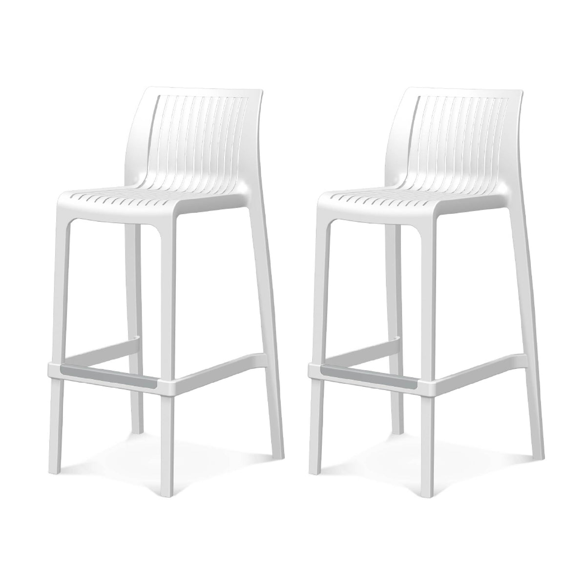 Lagoon Set de 2 Bancos de Barra en Varias Alturas Apto para Exterior e Interior con Protección UV, Modelo Milos 7203B