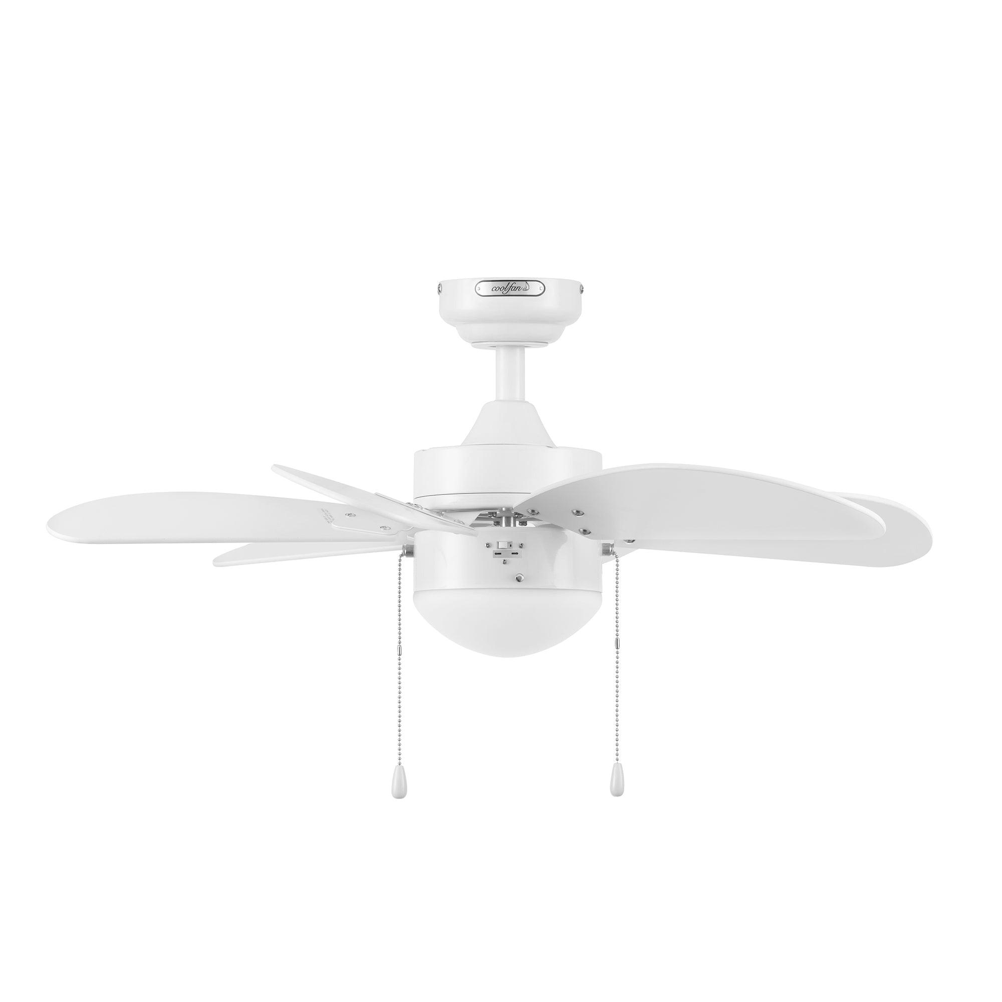 Coolfan Ventilador de Techo con Luz de 30'' con 6 Aspas y Control de Cadena para Exterior , Modelo Tramontana 45501 - LuzDeco