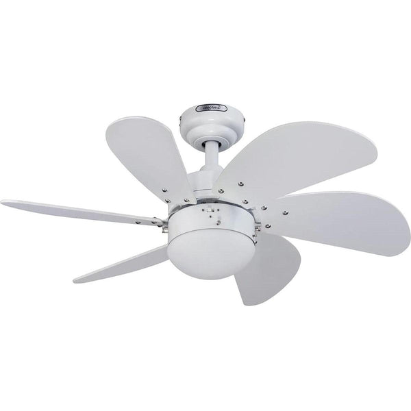 Coolfan Ventilador de Techo con Luz de 30'' con 6 Aspas y Control de Cadena para Exterior , Modelo Tramontana 45501 - LuzDeco