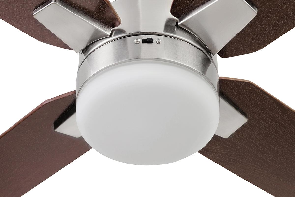 Coolfan Ventilador de Techo de 50" con Luz LED y 4 Aspas de Madera Reversibles con Control Remoto, Modelo Feria 51102-CCT - LuzDeco