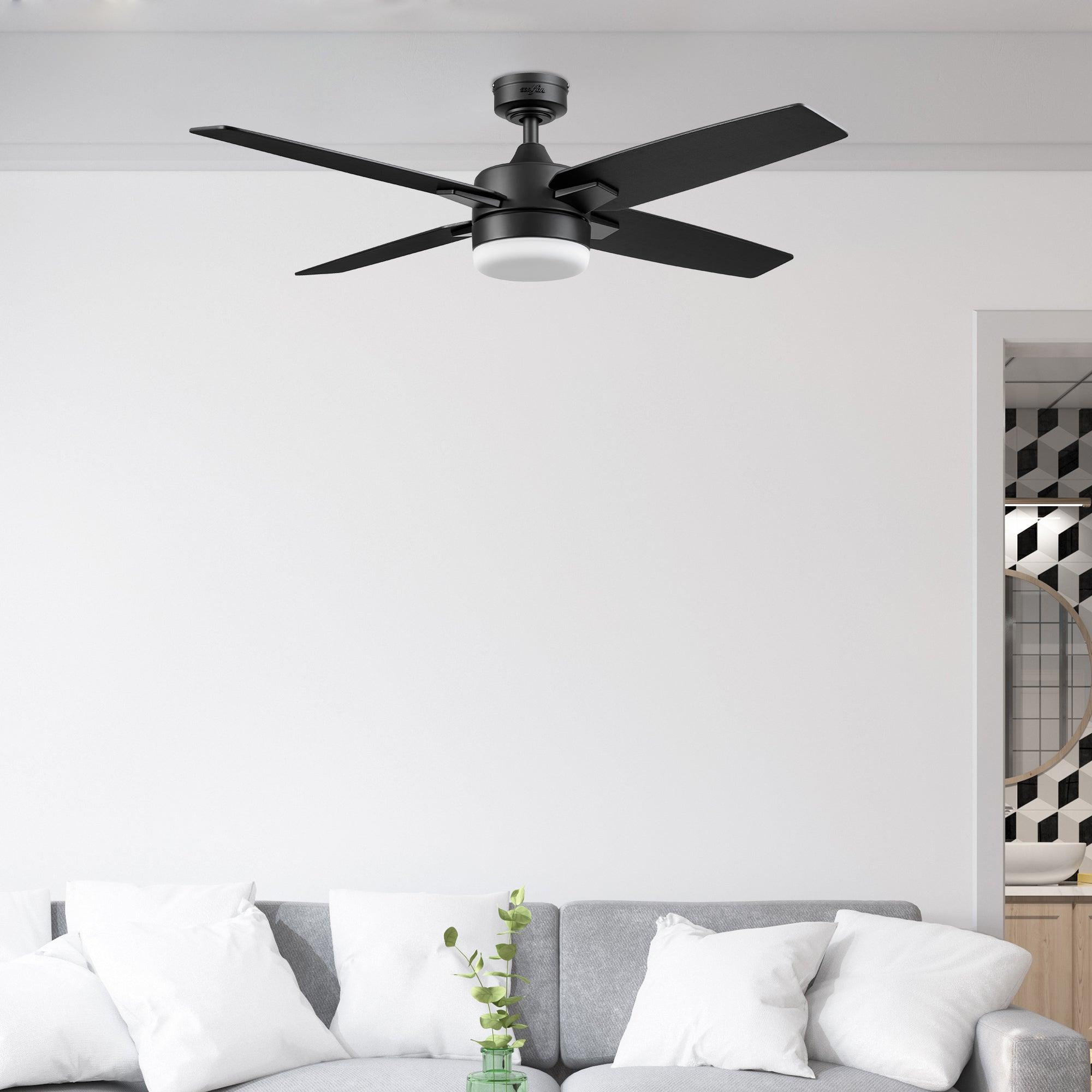 Coolfan Ventilador de Techo de 50" con Luz LED y 4 Aspas de Madera Reversibles con Control Remoto, Modelo Feria 51102-CCT - LuzDeco