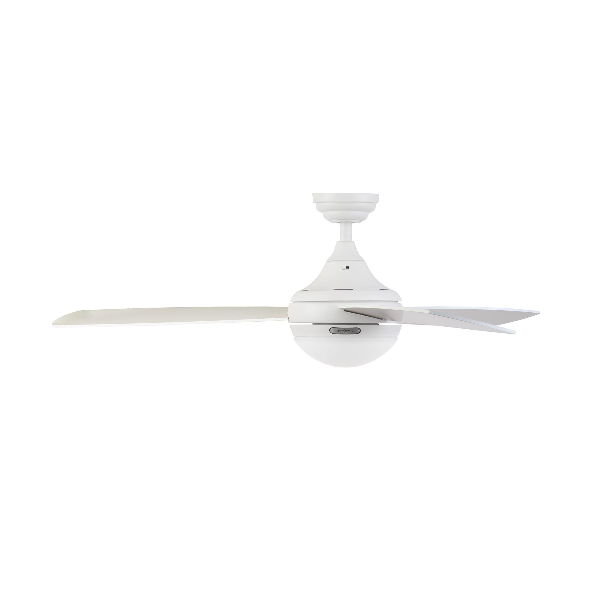 Coolfan Ventilador de Techo de 52'' con Luz 3 Aspas Reversibles de Madera con Control de Pared, Modelo Barlovento 46701 - LuzDeco