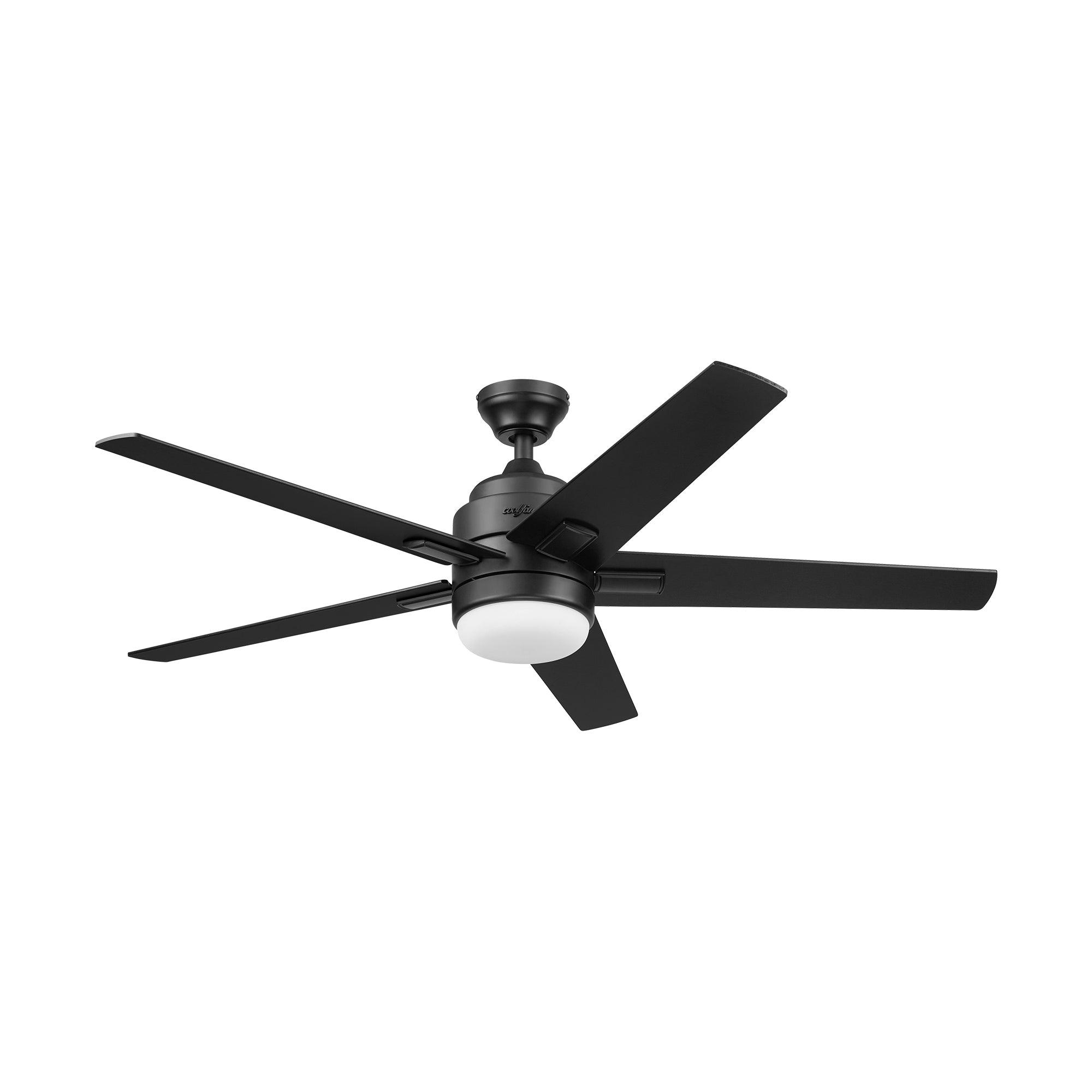 Coolfan Ventilador de Techo de 52'' con Luz LED y 5 Aspas de Madera Reversibles con Control Remoto, Modelo Barat 52502-CCT - LuzDeco