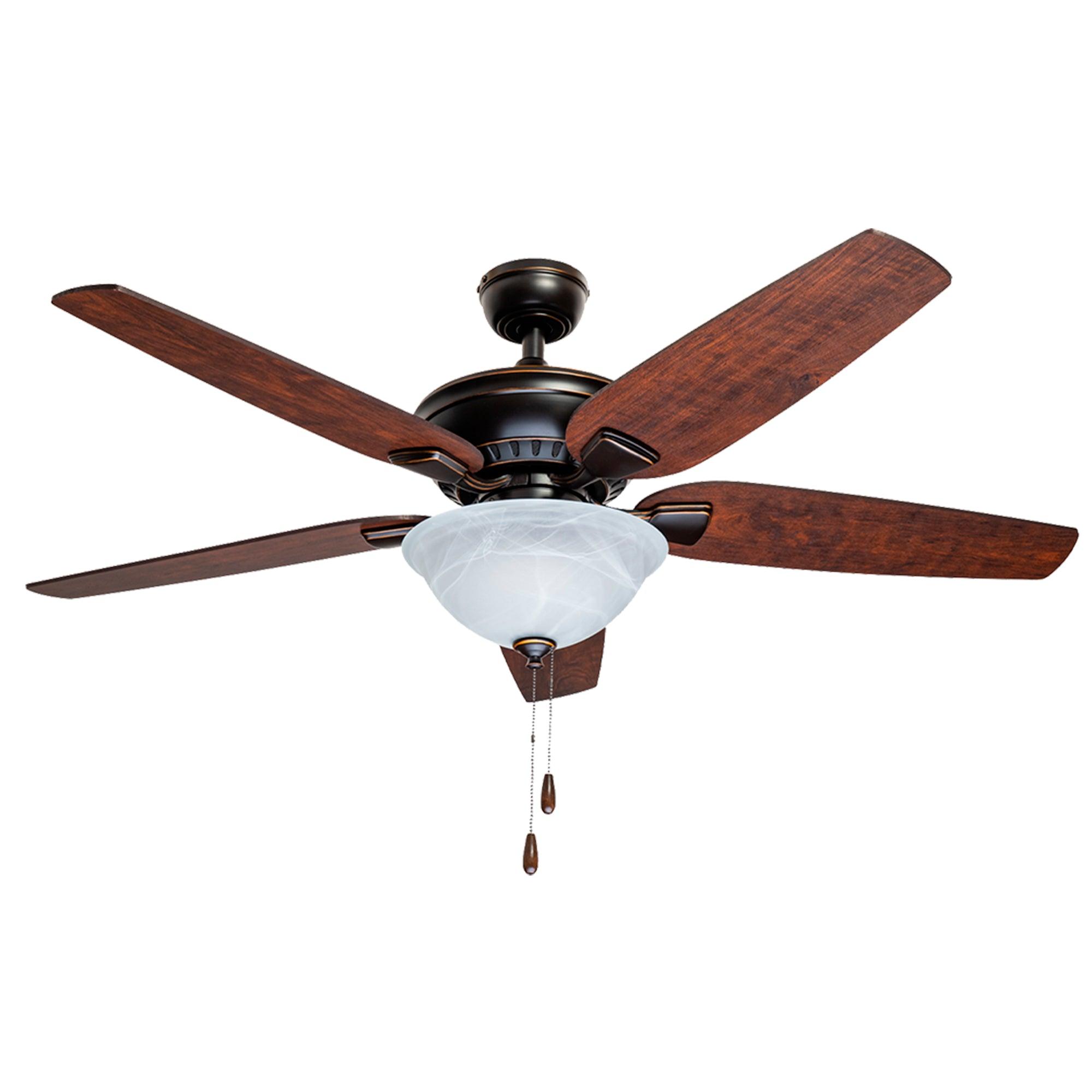 Coolfan Ventilador de Techo de 52'' con Luz LED y 5 Aspas Reversibles de Madera con Control de Cadena, Modelo Tornado 44503-L - LuzDeco