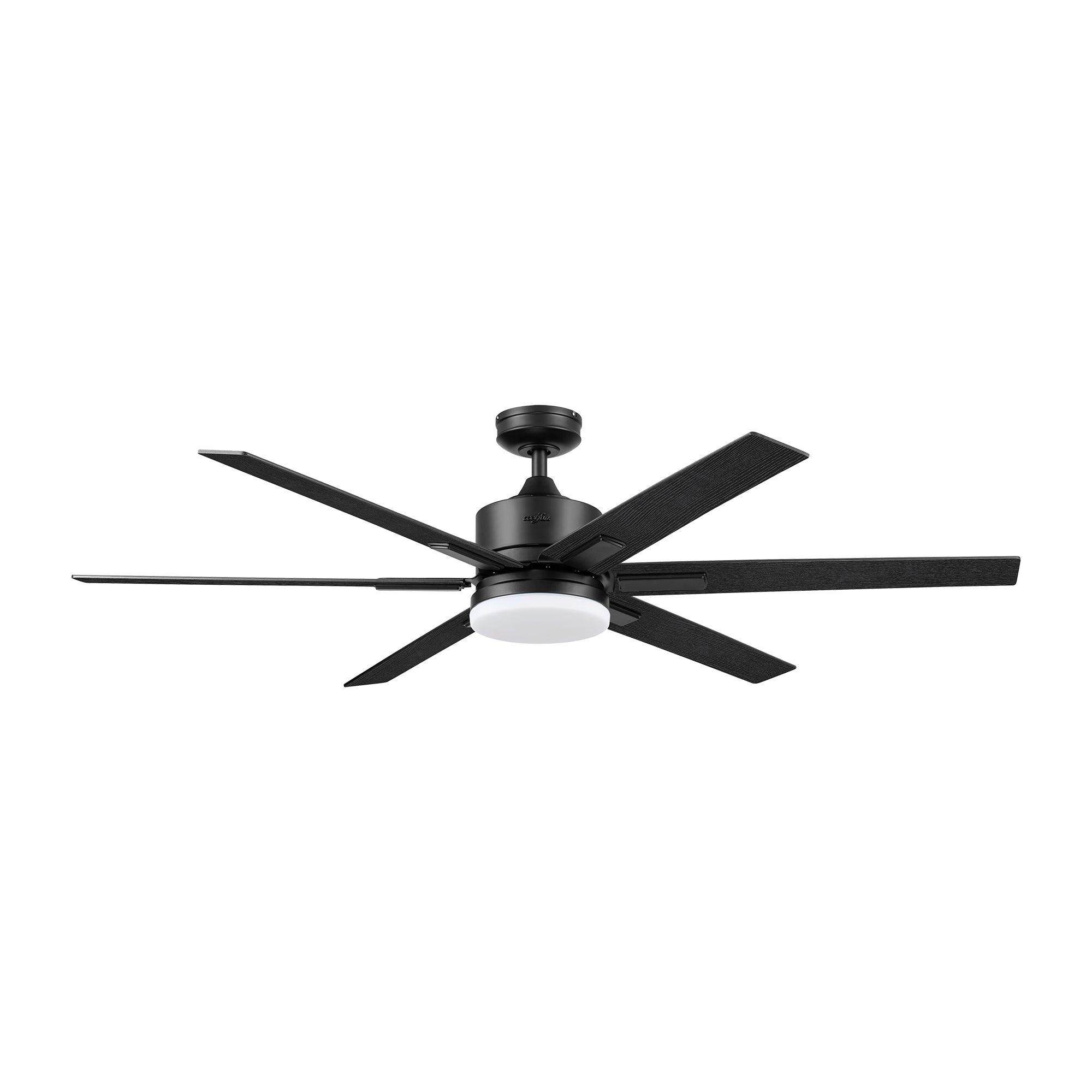 Coolfan Ventilador de Techo de 62'' con Luz LED y 6 Aspas Reversibles con Control Remoto, Modelo Norte 53202-CCT - LuzDeco