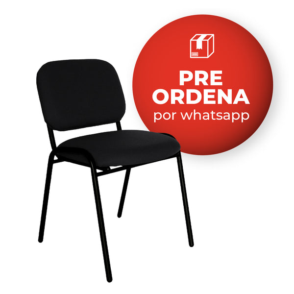 Offiho Silla de Oficina para Visita Tapizada con Estructura de Acero, Modelo ECOVISITA