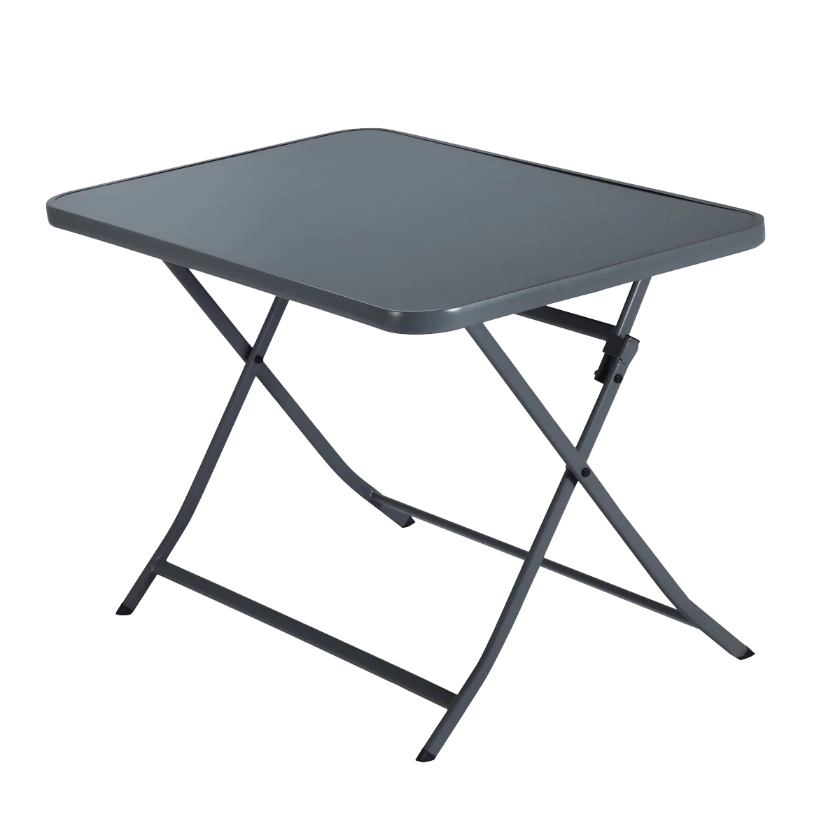 Naterial Set de Comedor: Mesa + 4 Sillas Plegables con Descansabrazos de Acero Aptas para Exterior, Modelo Emys