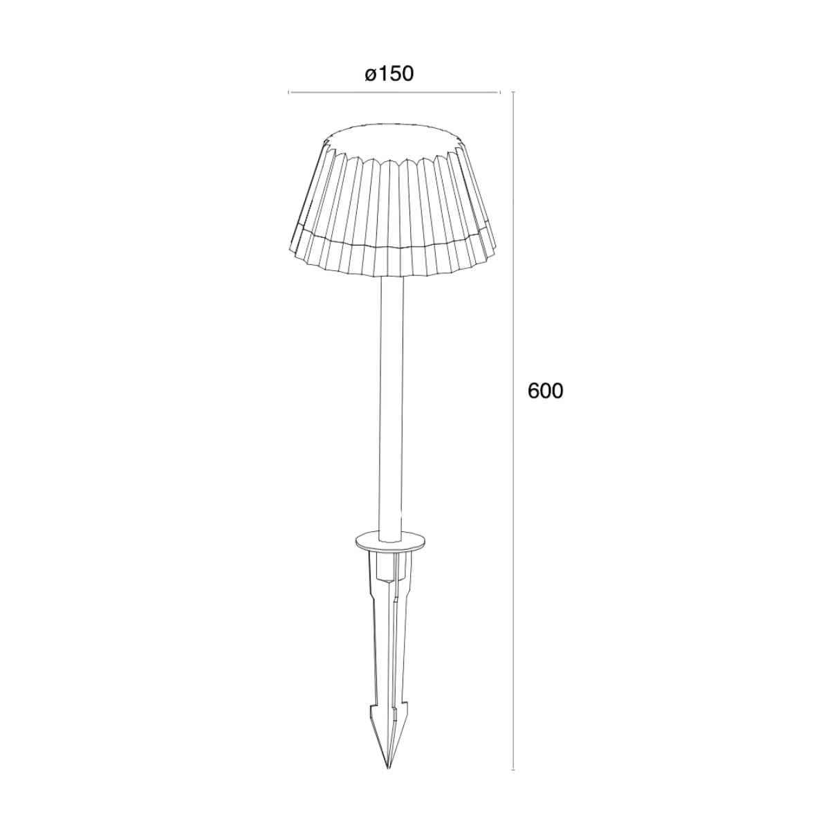 Estevez Estaca con Luminario Solar LED 10W 3000K, Modelo 19273 - LuzDeco