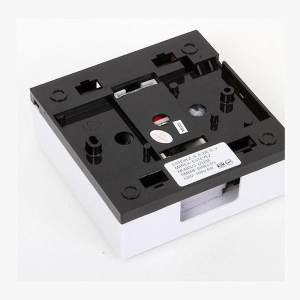 Estevez Timbre Electromecánico Musical Sonata II D3238-B - 2 Melodías Ding Dong, Blanco - LuzDeco