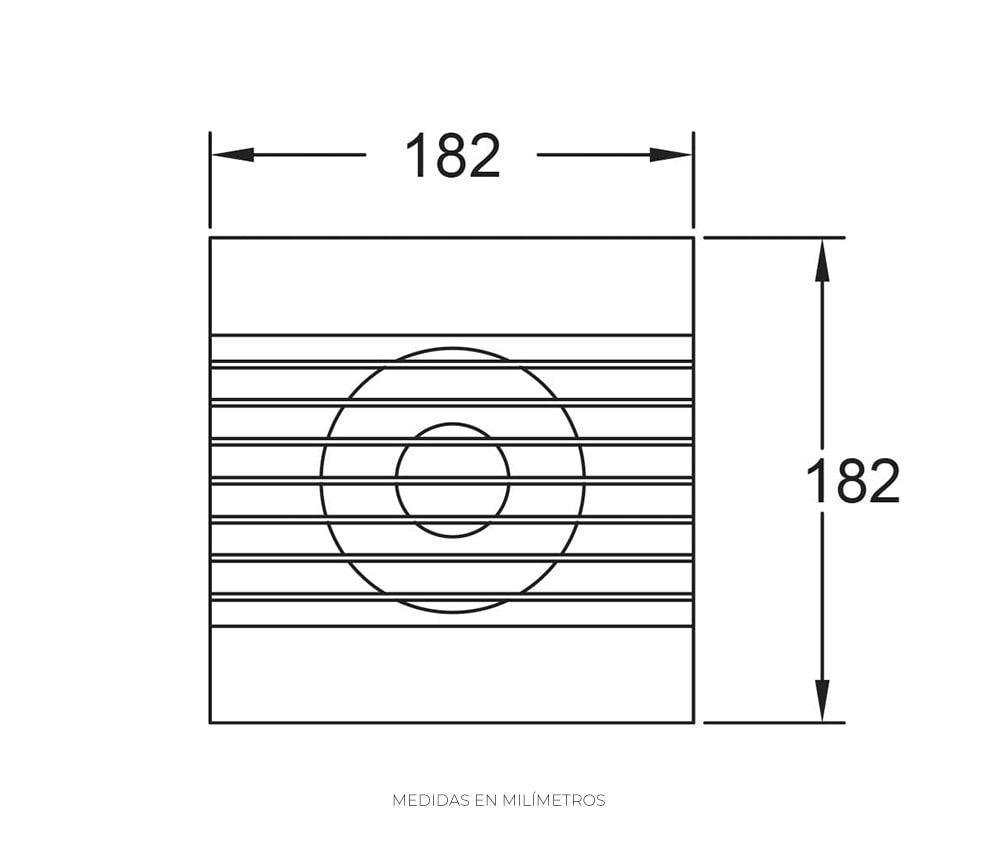 Estevez Extractor de Aire de 5" con Reja Atirretorno, Para Baño / Cocina, Pared / Ventana, Modelo 1205-BL(eco) - LuzDeco