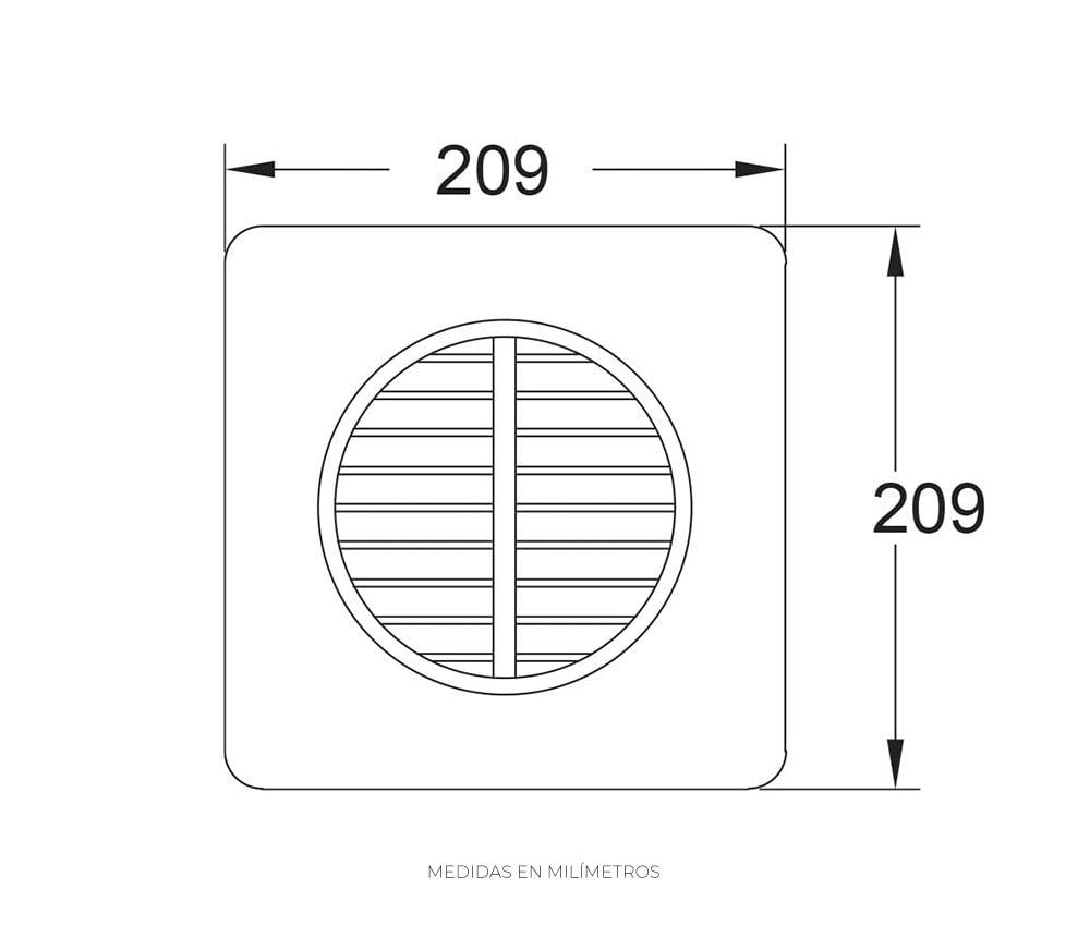 Estevez Extractor de Aire de 6" Para Baño / Cocina, Pared, Modelo 1106(eco) - LuzDeco