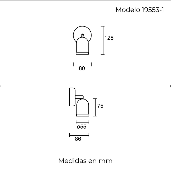 Lámpara LED Estevez 19553-1: Foco Orientable GU10, 7W, Techo, Moderno, Acero- LuzDeco