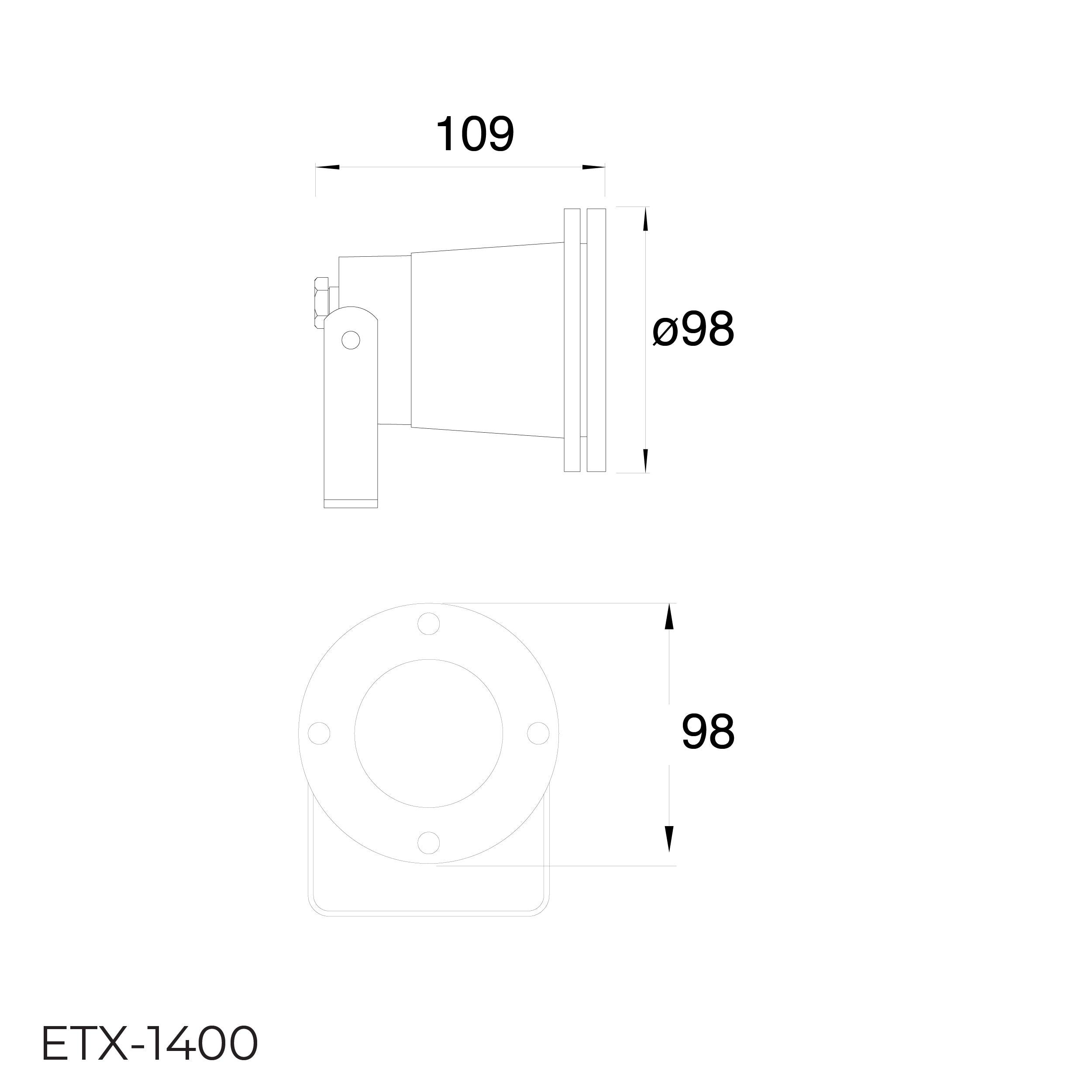 Estevez Luminario Proyector para Exterior, Modelo Post ETX-1400 - LuzDeco