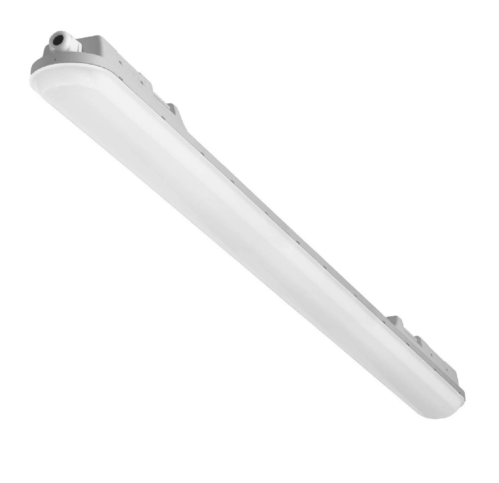 Estevez Luminario LED Estanca de Sobreponer 2Xt8, Modelo ETX-0308-GRI - LuzDeco