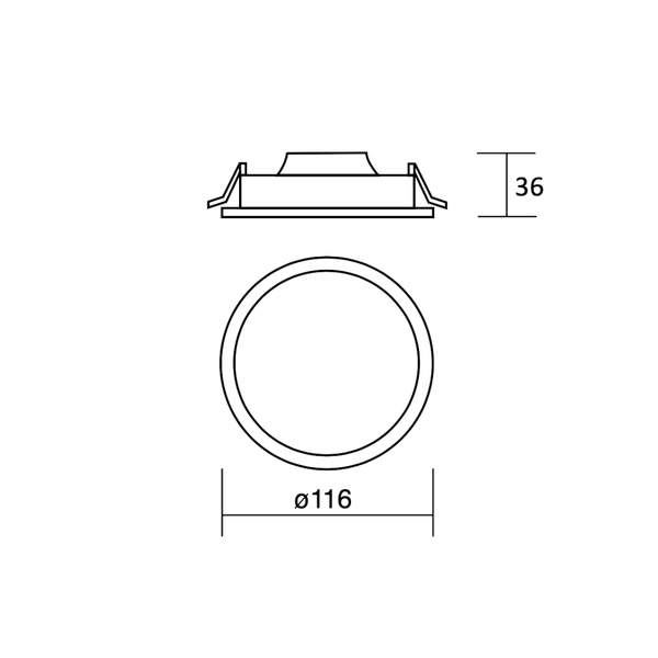 Estevez Luminario LED para Empotrar en Techo 6W 4000K, Modelo Flat Plastik 39302-0 - LuzDeco