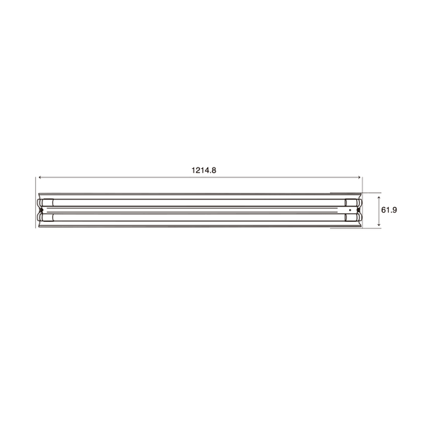  Luminario LED Suspendido Estevez 19570 - 36W, Para 2 Tubos T8, Blanco, Aluminio LuzDeco