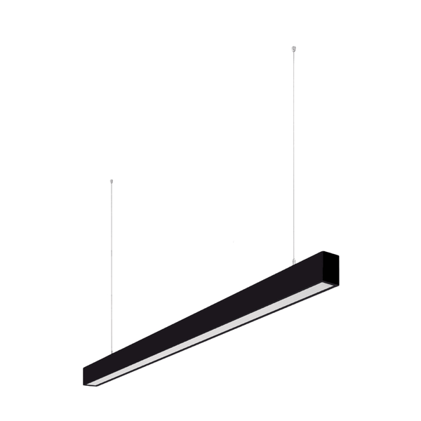  Luminario LED Gabinete Lineal Suspendido Estevez 19612-0 - 36.4W, 4000K, Blanco/Negro - LuzDeco