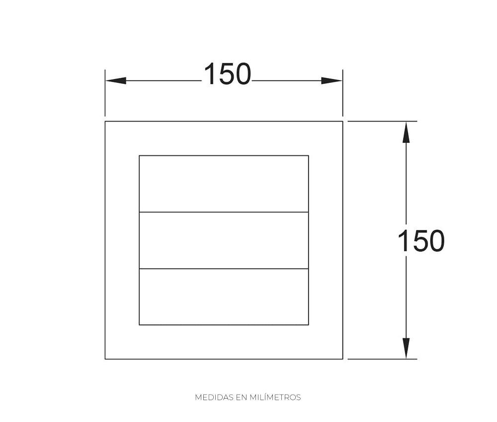 Rejilla Plástica Estevez 001-4 | 4" y 6" | Para Muro | Incluye Adaptador- LuzDeco