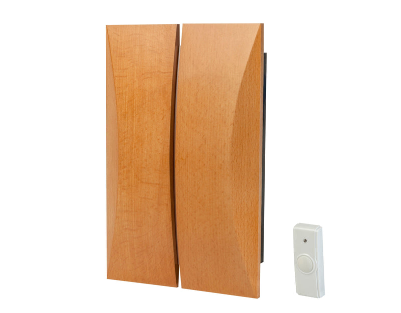 Estevez Timbres Inalámbricos de Pilas con 3 Melodías, Modelo Wood D5814W - LuzDeco