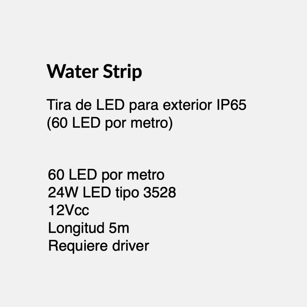 Estevez Tira de LED 24W para Exterior IP65 (60 LED por metro), Modelo 68-3528-60-24-CW - LuzDeco