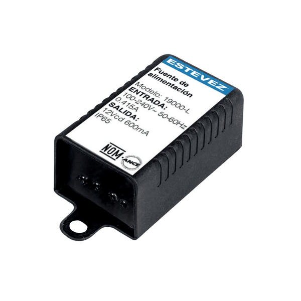 Estevez Transformador LED 19000-L | Fuente de Alimentación 12VCD 600mA | Universal 100-240V | IP65 | Para Lámparas LED- LuzDeco