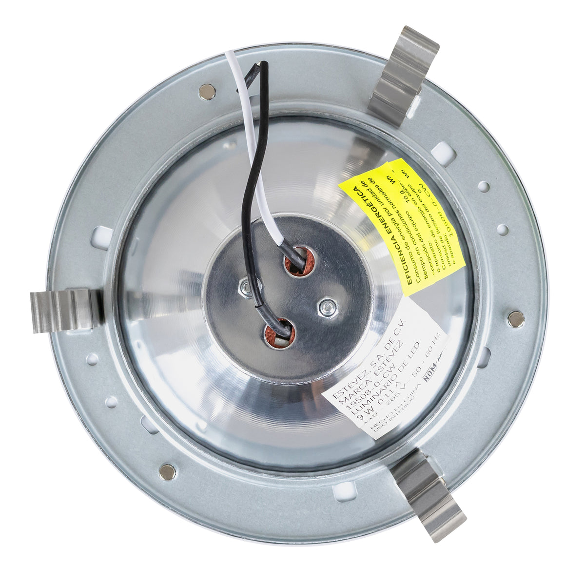Estevez Luminario Empotrable Praktik Glass 8 Cm E26 Con Lámpara 9W, Modelo 19508-0