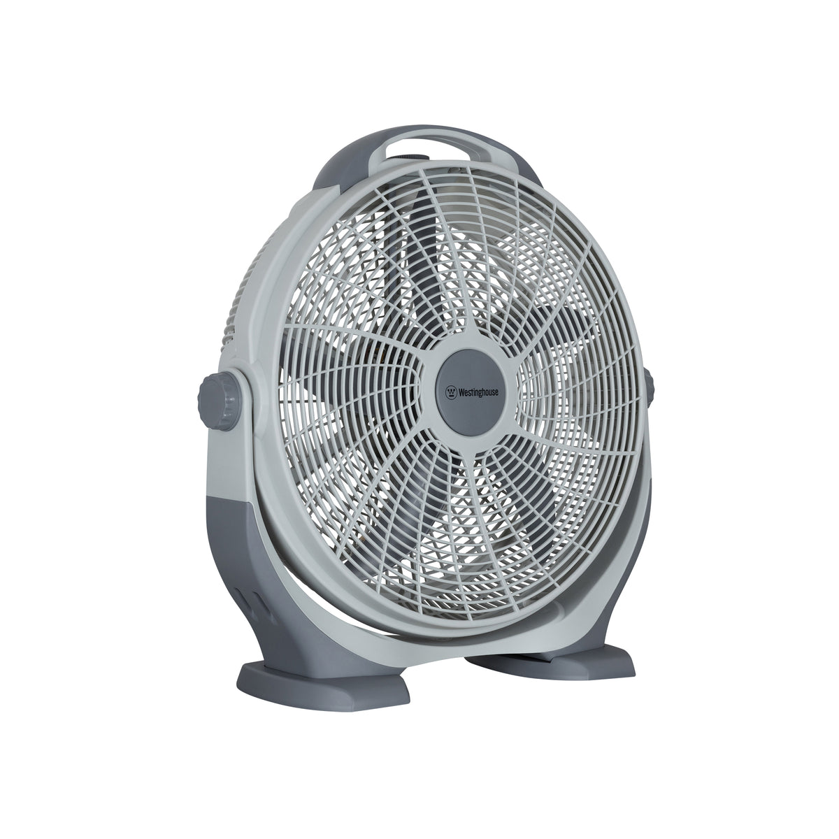 Westinghouse Ventilador de Piso Blanco y Gris, 3 Velocidades, 5 Aspas, 1350 CFM, Modelo 72948