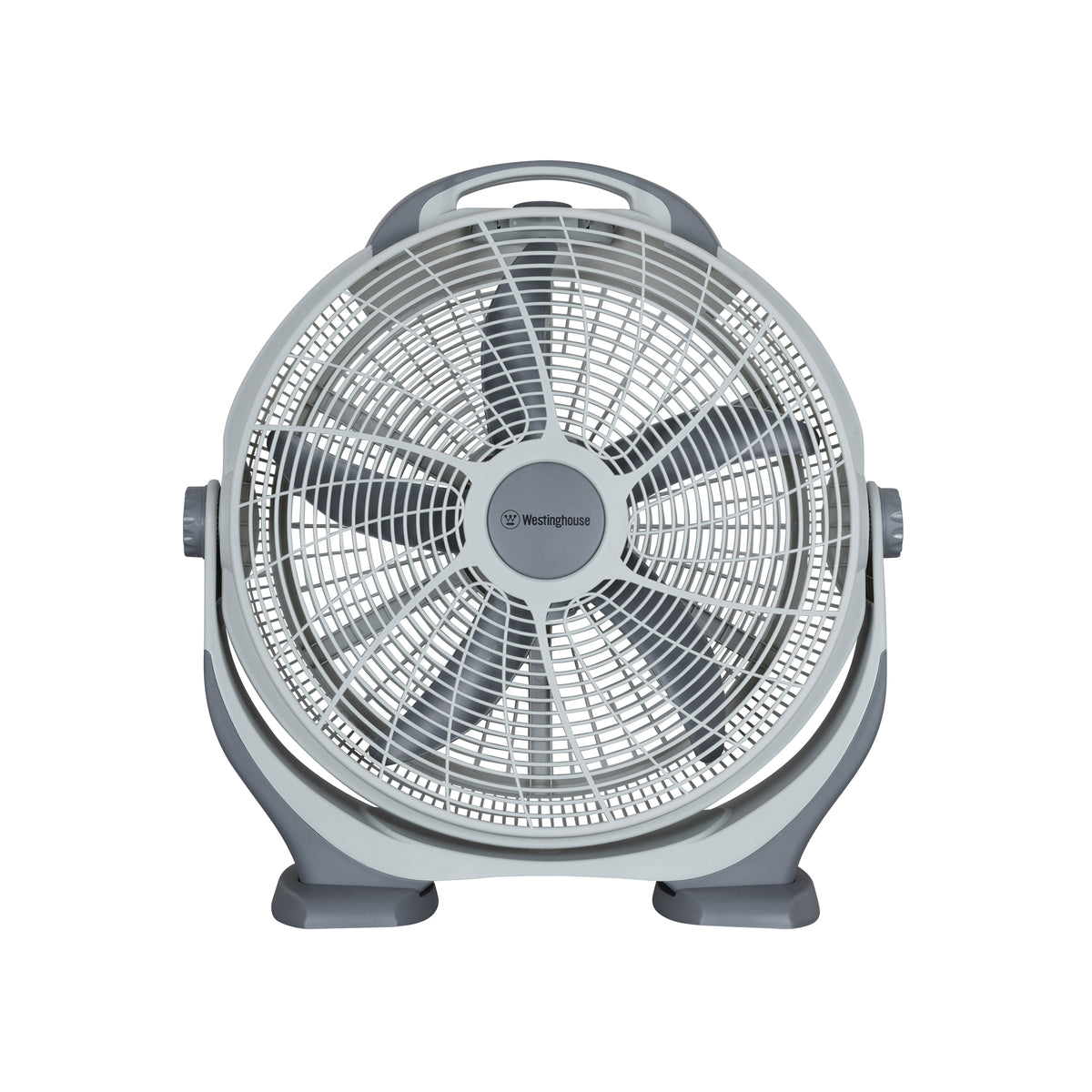 Westinghouse Ventilador de Piso Blanco y Gris, 3 Velocidades, 5 Aspas, 1350 CFM, Modelo 72948