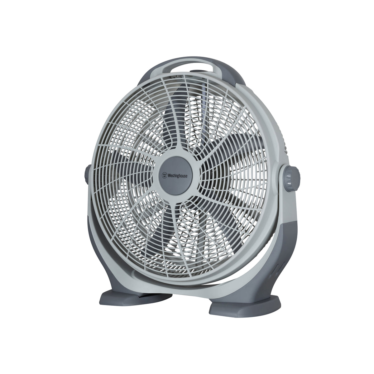 Westinghouse Ventilador de Piso Blanco y Gris, 3 Velocidades, 5 Aspas, 1350 CFM, Modelo 72948