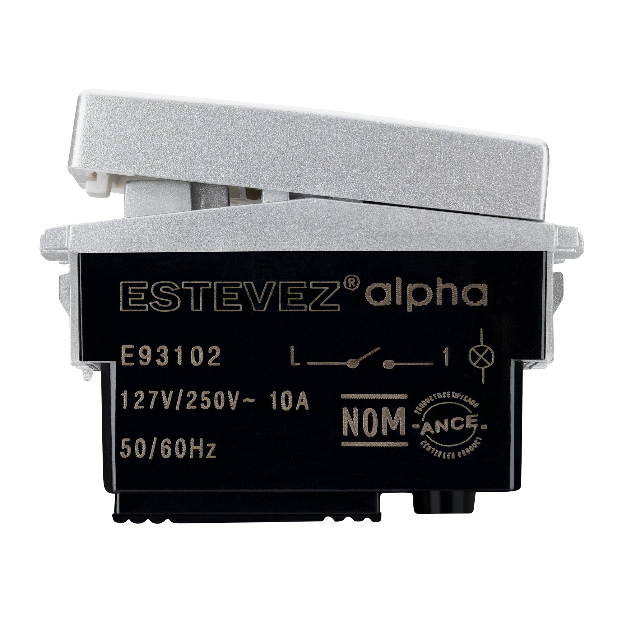 Estevez Apagador Sencillo con Piloto LED Alpha, Modelo E90102